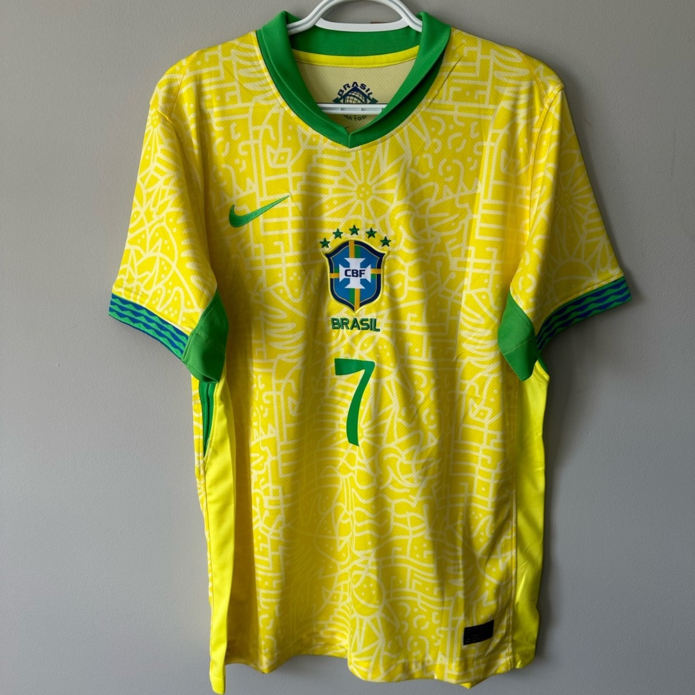 Vinicius Junior Brazil New Men’s Home Yellow Soccer Jersey